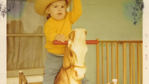 The author in a purely aspirational state of COWGIRL around the age of 3.